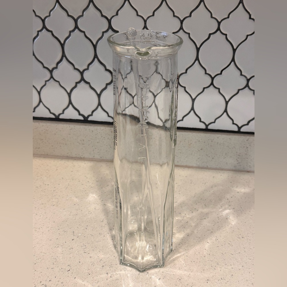 Vintage St Germain Glass Drink Cocktail Mixing Pitcher Carafe With Stir Stick - Picture 3 of 4